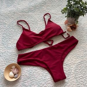 Burgundy Bikini Set